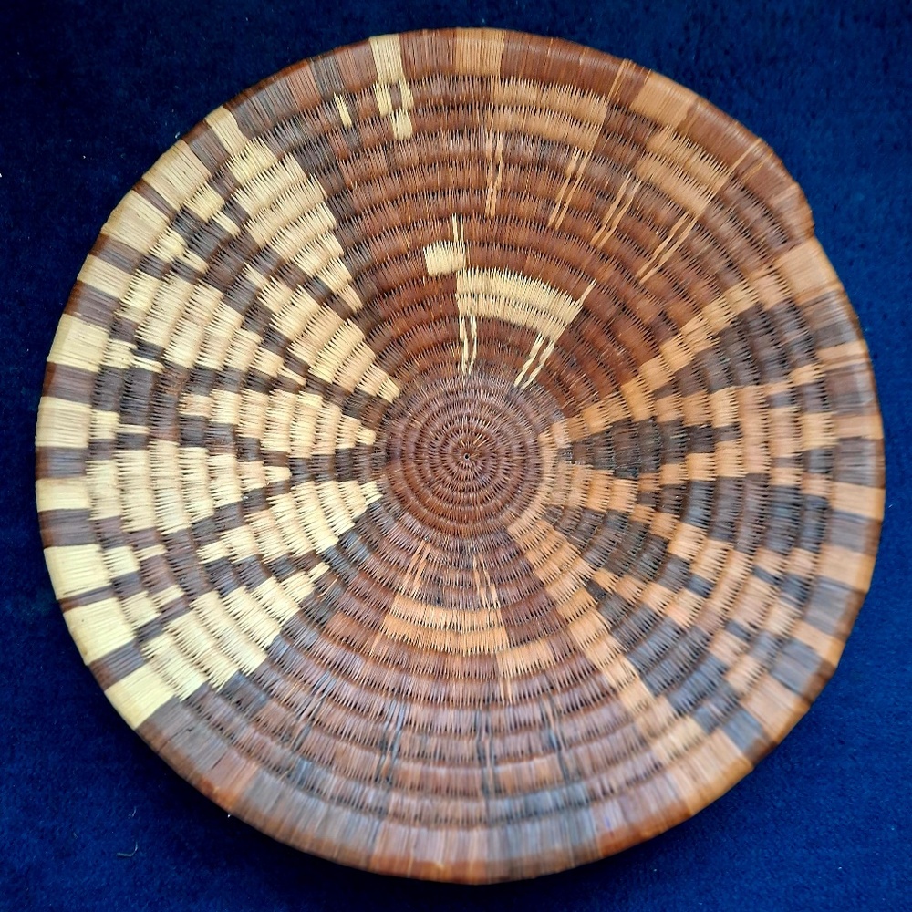 Woven Decorative Basket with Dog Motif